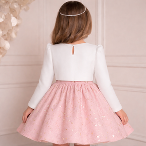 Ensemble de robe de fête d'anniversaire pour filles OEM, robe de princesse bordeaux formelle avec cardigan, <span class=keywords><strong>tenue</strong></span> de <span class=keywords><strong>mariage</strong></span> pour enfants - Product Image 3