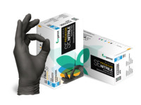 Gants jetables en nitrile/caoutchouc noir 5.0gm gants médicaux sans poudre pour salon tatouages clinique F & B