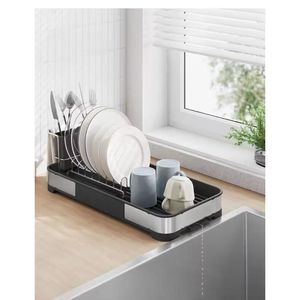 Porta piatti/piastra Rack utensili organizzatore per la conservazione della cucina e il drenaggio - Product Image 1
