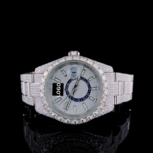 Reloj de Cuarzo con Diamantes de Moissanita Elegante y Más Vendido, Reloj de Pulsera Impermeable de Estilo Joyería de Moda para Mujer, Disponible para la Venta - Product Image 1