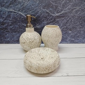 Distributeur de savon liquide en céramique, bouteille à pompe polyvalente de 500ml, pour salle de bain, évier de cuisine, support pour lotion de lavage des mains et désinfectant - Product Image 2