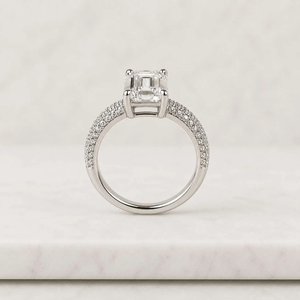 Anillo de compromiso con diamante de corte esmeralda, diamante cultivado en laboratorio, certificado IGI, joyería de lujo para mujer - Product Image 5
