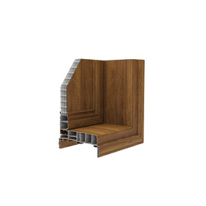 Perfil de Aluminio de Lujo Serie 108 6063 T5 de Alta Calidad con Marco de Grano de Madera, Arquitrave Integrado OEM y ODM para Puertas y Ventanas - Product Image 3