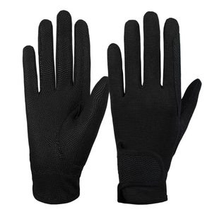 Guantes de Piel de Cabra para Montar a Caballo y Ciclismo, Medios Dedos, Elásticos, Unisex, Invierno, Cierre de Hebilla Personalizado - Product Image 2