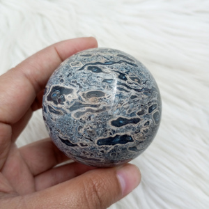 Vente en Gros de Haute Qualité Palmier Naturel d'Indonésie Fossile Yeux Sphère Forme Pierres Précieuses Artisanat Cristal de Guérison 5 cm - Product Image 5