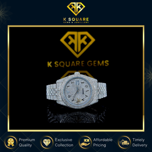 Reloj de Lujo de Buena Calidad con Movimiento Automático de Cuarzo, Resistente al Agua, VVS, Unisex, Acero Inoxidable, Cristal de Zafiro, 41MM, Correa de Moissanita - Product Image 3