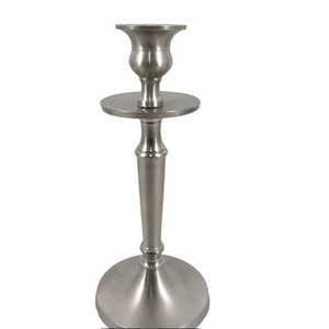 Wholesale Luxury <b>Silver</b> Metal Taper Candle Holder Elegant Metal Aluminum <b>Candlestick</b> Stand Bulk For Wedding Table Centerpiece - Product Image 1