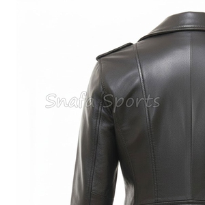 Vintage style <b>Short</b> women <b>leather</b> jacket loose fit streetwear fashion piece for autumn season comfortable <b>Leather</b> outfit - Product Image 6
