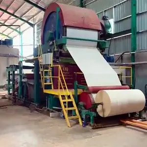 Bagasse Rijst Stro Hout Afval Papier Pulp Produceren Tissue/Wc/Facial Paper Machine Productielijn Met Fabriek Prijs