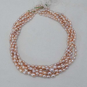 Perlas de Agua Dulce Naturales de Color Rosa, 6mm 7mm 8mm 9mm, Forma Irregular de Arroz, Piedras Preciosas para Joyería Elegante, Venta al por Mayor - Product Image 2