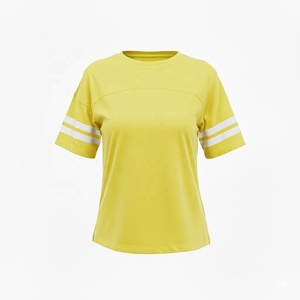 Camiseta en blanco Lisa para mujer ecológica con logotipo personalizado, camiseta de manga corta de verano con estampado de tela personalizado - Product Image 4