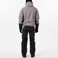 Combinaison de ski et snowboard unisexe imperméable 10 000 mm -Tex coupe-vent respirante anti-UV avec fermeture éclair, taille plus