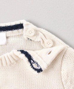 Pull pour garçon, nouvelle arrivée, automne, rayé, en acrylique, tricoté, décontracté, jacquard, col rond, motifs en patchwork, cardigan pour bébé garçon - Product Image 2