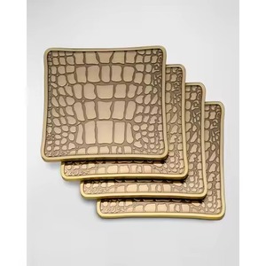Creative Metal Coaster Set Decorative <b>Table</b> <b>Protector</b> for Cups Mugs Wine Glasses Restaurant Bar Hotel Dining - Product Image 4