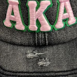 Gorra de Béisbol de Mezclilla Negra Lavada y Desgastada con Parche de Letras de Chenilla Rosa, Ajustable, Estilo Vintage, Informal, para Exteriores, Unisex - Product Image 6