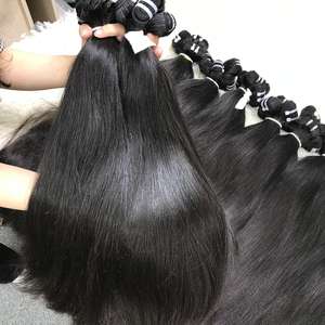 วิกต่อผมมนุษย์แท้สีดำทรงตรงจากเวียดนาม - Product Image 1