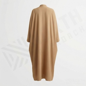 2025 OEM Kimono Abaya pour femmes musulmanes, en tissu polyester épais, doux et très extensible, col en V, manches longues, pour fêtes, Ramadan, mariages - Product Image 2