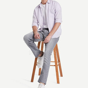 Dernier design, service OEM, pantalon en jean pour homme, confortable, respirant, qualité supérieure, lavé, printemps, automne, hiver, imperméable, uni - Product Image 3
