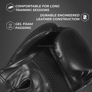 Guantes de boxeo de cuero personalizados cómodos para entrenamiento, combate y luchadores profesionales - Product Image 3
