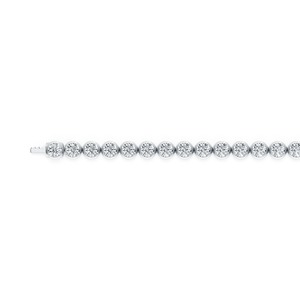 Pulsera de tenis de oro blanco de 9K con diamantes cultivados en laboratorio de 5 quilates y corte brillante redondo, engastados en bisel, para mujer, joyería fina de lujo al por mayor - Product Image 2