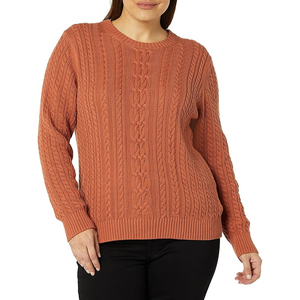Pull en tricot épais surdimensionné pour femmes, taille plus, col rond, manches chauve-souris, coupe ample, pull décontracté - Product Image 2