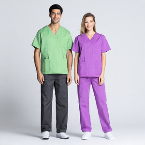Unisex <b>Scrubs</b> Suit Hospital Uniforms Medical <b>Scrubs</b> Nurse Short Sleeve Suit - Product Image 3