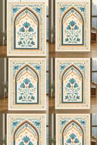 Noeuds tapis touffeté à la main laine Janamaz tapis pour Masjid et mosquée turc marocain arc Design rouge vert bleu couleur forhome masjid - Product Image 3