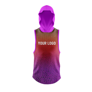 Ensemble de maillot sans manches à capuche et short ajusté pour garçons, imprimé à pois, dégradé, avec logo personnalisé, nom et numéro du joueur, pour football 7v7 - Product Image 3