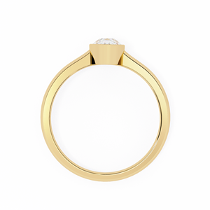 Anillo de Boda de Oro de 10K con Diamante Redondo Cultivado en Laboratorio de Primera Calidad |   Anillo de Compromiso Solitario |   Joyería Fina, Regalo de Aniversario para Ella - Product Image 5