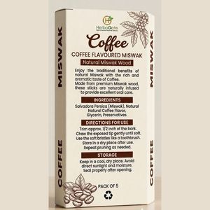 ไม้จิ้มฟันไมสวัก รสกาแฟ พรีเมียม ทำจากไม้ธรรมชาติ ช่วยทำความสะอาดฟัน ให้กลิ่นกาแฟเข้มข้น เพื่อสุขภาพฟันที่ดี ลมหายใจสดชื่น - Product Image 3