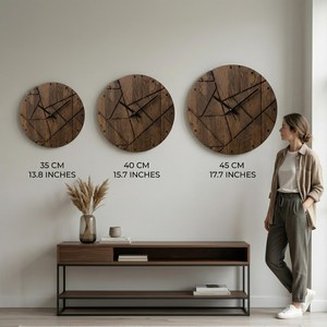 Handmade Wooden <b>Wall</b> <b>Clock</b> Wholesale Price Elegant Decor <b>Clock</b> for Living Room <b>Bedroom</b> Office Natural Quality - Product Image 3