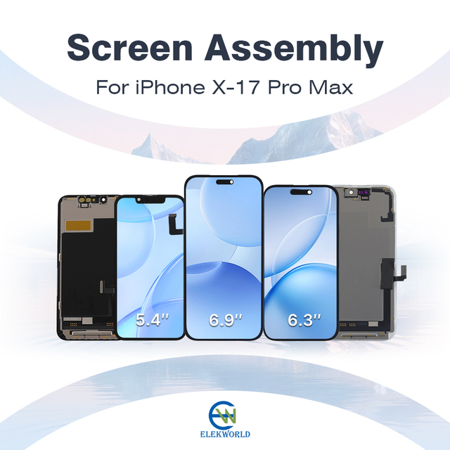 Wholesale Price Pantalla Incell 120hz Soft OLED Screen for iPhone 17 Pro Max 17 16 15 14 Plus 13 12 Mini 11 Display for iPhone