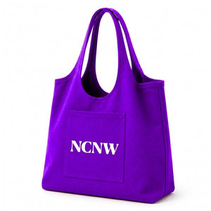 NCNW Sorority Women's Canvas Open Handbag with Greek Letters NCNW Custom Logo Design Laptop Storage Women's <b>Tote</b> <b>Bag</b> - Product Image 2