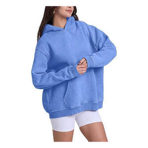 Sudadera con Capucha Personalizada de Felpa Francesa de Algodón y Poliéster Lavada al Ácido, Estilo Vintage, Oversize, de Gran Gramaje, con Bolsillo, Unisex, para Invierno - Product Image 4