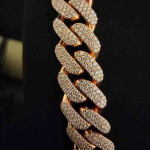 Cadena cubana de moda con incrustaciones de circonitas, plata de ley 925 cultivada en laboratorio, cadena de eslabones de 24 mm, unisex, 600 g, regalo para amantes de la joyería hip hop. - Product Image 6