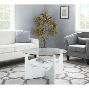 Contemporary U-Shaped <b>White</b> <b>Coffee</b> <b>Table</b> - Product Image 4