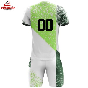 Premium Quality Men's Soccer Uniform Customized Logo Short Solid Color 100% Polyester Fabric Breathable Anti-Bacterial Quick Dry - Product Image 3