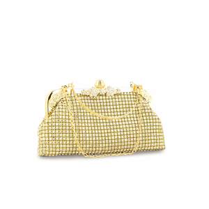 Bolso de noche nupcial dorado P24270 Embrague elegante para ocasiones especiales - Product Image 2