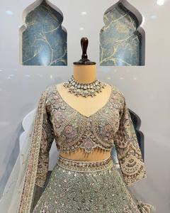 Conjunto de Lehenga Choli de Georgette Sintética Étnica Suave Premium con Red de Mariposa, Lentejuelas Codificadas y Dupatta a Juego, Semisellado - Product Image 6