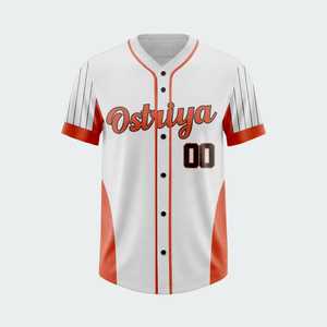 Professional Custom Made Baseball Jersey Short Front 100% Polyester V-neck Unisex Latest Design High Quality Printed for Sale - Product Image 5