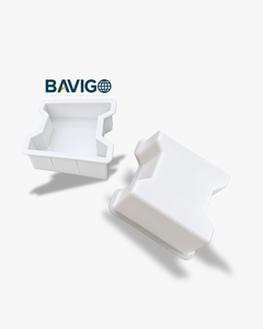 Moule en plastique PP de fabrication directe BAVIGO, utilisé pour le moulage de pavés en béton texturés en forme de I - Product Image 1