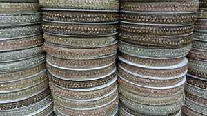 Ribete de encaje con lentejuelas para bordado a máquina, tela de organza soluble en agua ecológica al por mayor - Product Image 3