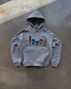 Custom Embroidered Cartoon Pattern Character Regular Fit Heavyweight Cotton <b>Fleece</b> <b>Zipper</b>-Up Lined Eco-Friendly Hoodie Unisex - Product Image 1