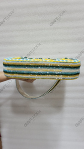 Bolso de hombro con cuentas de limón, fabricante de bolsos de mano con motivos a rayas para resort, venta al por mayor, OEM, bolso artesanal, exportación, marca privada, a granel - Product Image 4