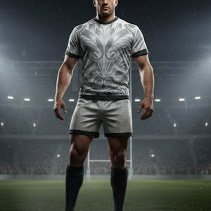 Ensemble d'uniformes de rugby pour hommes, tissu léger, respirant, durable, séchage rapide, maillot à manches courtes, shorts, personnalisable, conçu pour - Product Image 3