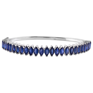 Brazalete de Zafiro Azul en Plata de Ley 92.5 KLSB-20443 - Product Image 1