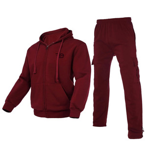 Ensemble complet d'entraînement hivernal pour homme avec capuche, fermeture à cordon, haut et bas, pour la gym, le fitness, le jogging, l'exercice en extérieur, léger et respirant - Product Image 1