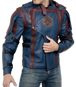 Chaqueta de Cuero Azul de Peter Quill, Star Lord - Product Image 4