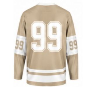 Men Beige Sublimated Ice Hockey Set Jersey Shorts Polyester Striped <b>Athletic</b> Team Sportswear Match Training Apparel - Product Image 5
