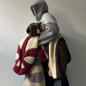 Clothing Manufacturer Custom Winter Sherpa <b>Jacket</b> High Street Heavyweight Fleece <b>Zip</b>-<b>Up</b> <b>Jackets</b> for Men Breathable Custom - Product Image 4